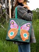 BIG BUTTERFLY SHOPPER-Bags & Wallets-BLUE Q-Coriander