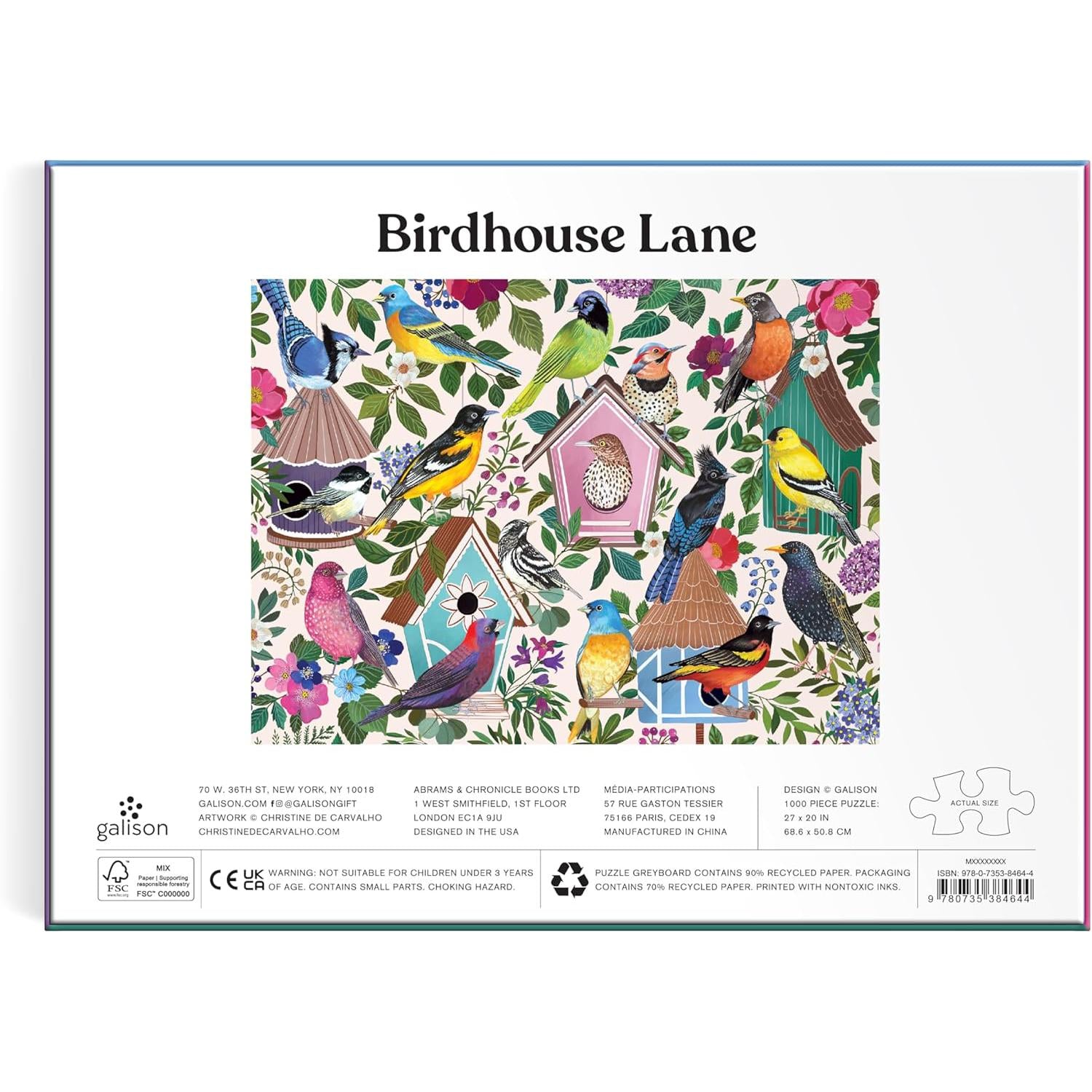 BIRDHOUSE LANE 1 000 PC PUZZLE-Puzzles-RAINCOAST-Coriander