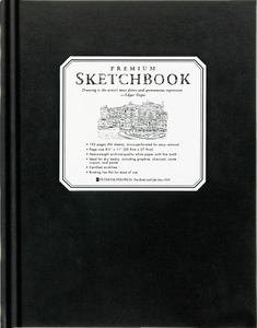 BLACK PREMIUM SKETCHBOOK | LARGE-Books & Stationery-PETER PAUPER PRESS-Coriander
