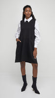 BLACK TUNIC DRESS-Dress-UCHUU-ONE-BLACK-Coriander