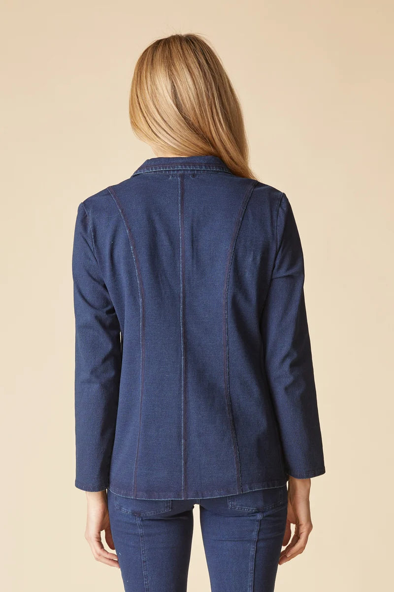 BLAZER | SEAMED: DENIM-Jackets & Sweaters-HABITAT-Coriander