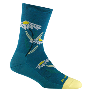 BLOSSOM WOMEN'S CREW SOCKS-Socks-DARN TOUGH-MEDIUM-CAS-Coriander