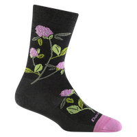 BLOSSOM WOMEN'S CREW SOCKS-Socks-DARN TOUGH-MEDIUM-CHAR-Coriander