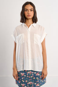 BLOUSE | FLOWING CAP-SLEEVED-Top-MOLLY BRACKEN-Coriander