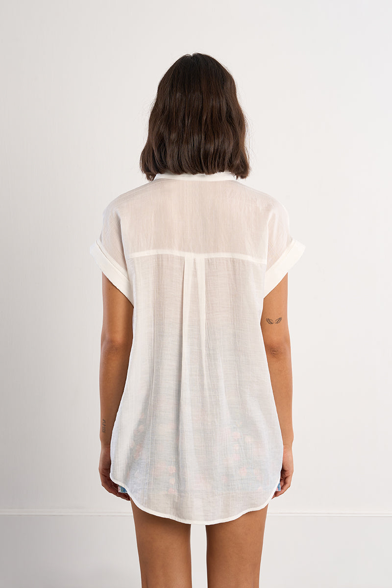 BLOUSE | FLOWING CAP-SLEEVED-Top-MOLLY BRACKEN-Coriander