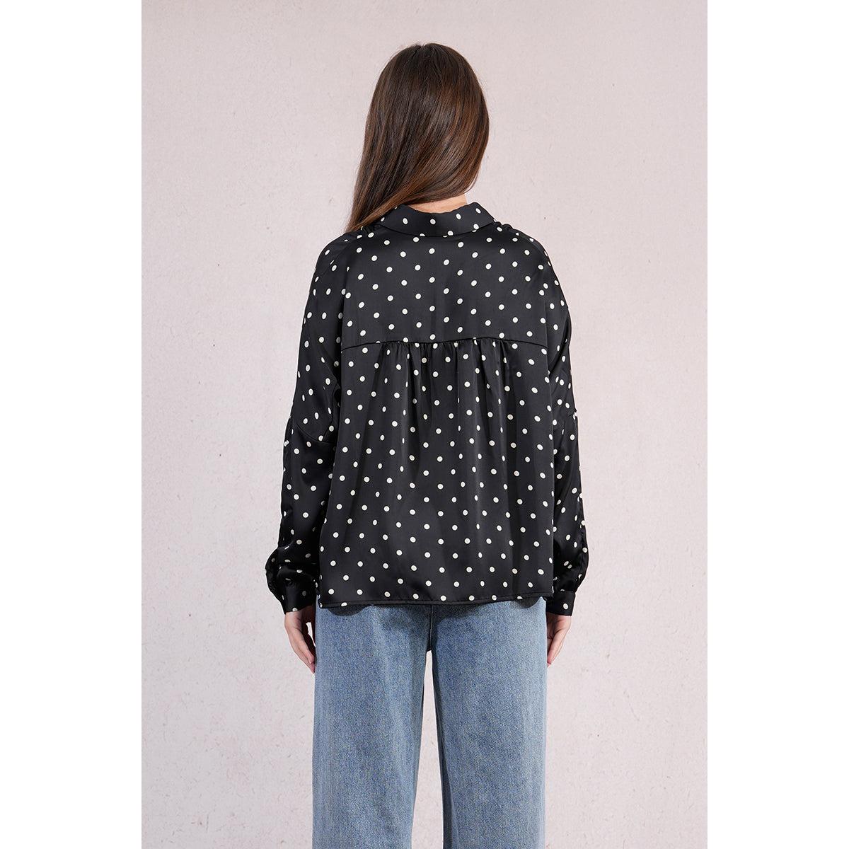 BLOUSE | POLKA DOT-Tops-MOLLY BRACKEN-Coriander