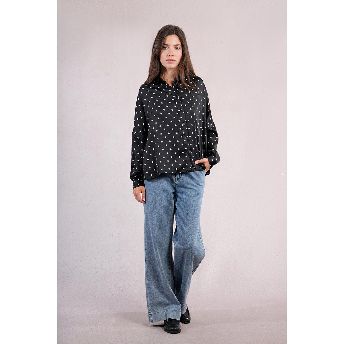 BLOUSE | POLKA DOT-Tops-MOLLY BRACKEN-Coriander