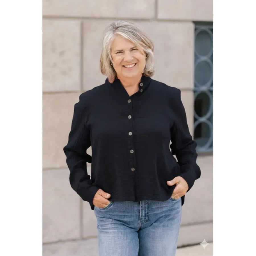 BLOUSE | RAYNE-Tops-SHANNON PASSERO STORE-SMALL-NAVY-Coriander