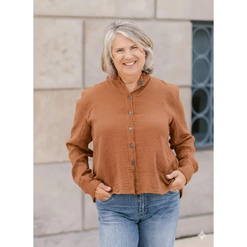 BLOUSE | RAYNE-Tops-SHANNON PASSERO STORE-SMALL-TOFFEE-Coriander