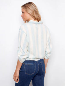 BLOUSE | ROLL-UP SLEEVE-Top-CHARLIE B-Coriander