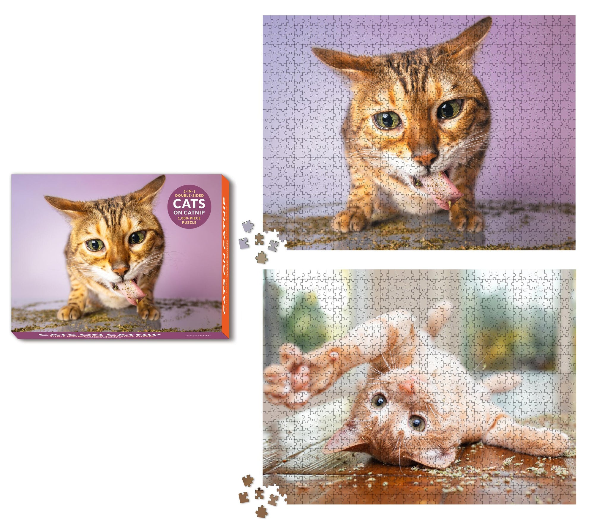 1 000 PIECE PUZZLE | DOUBLE SIDED: CATS ON CATNIP