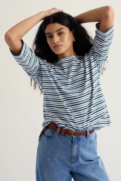 BOATNECK TEE | TREMAYNE QUAY-Top-SEASALT-Coriander