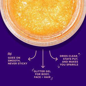 BODY GLITTER GEL | FIRE-ORANGE-Lotions & Potions-UNICORN SNOT-Coriander
