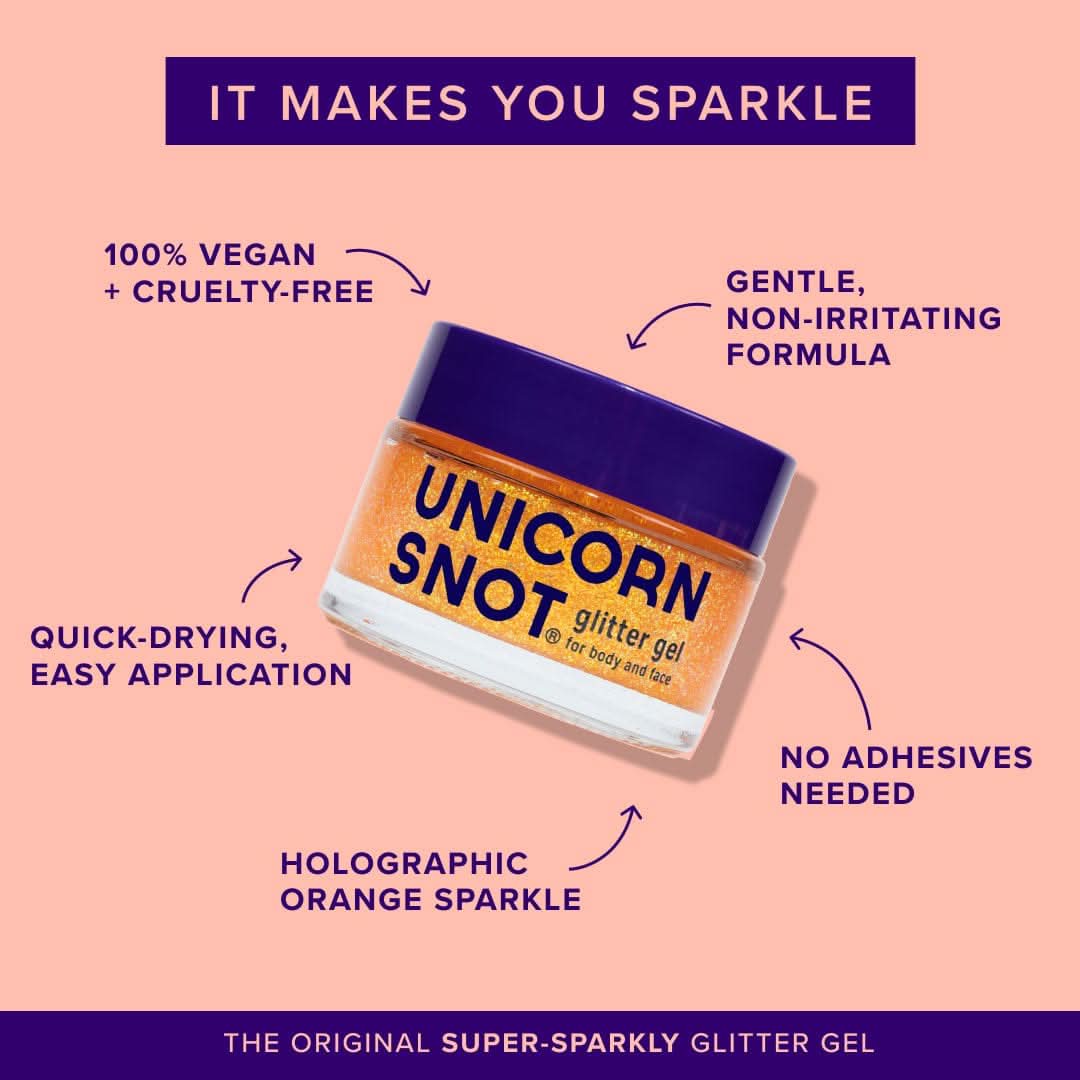 BODY GLITTER GEL | FIRE-ORANGE-Lotions & Potions-UNICORN SNOT-Coriander