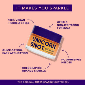 BODY GLITTER GEL | FIRE-ORANGE-Lotions & Potions-UNICORN SNOT-Coriander
