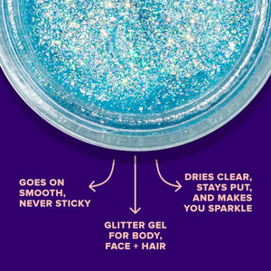 BODY GLITTER GEL | SKY-BLUE-Lotions & Potions-UNICORN SNOT-Coriander