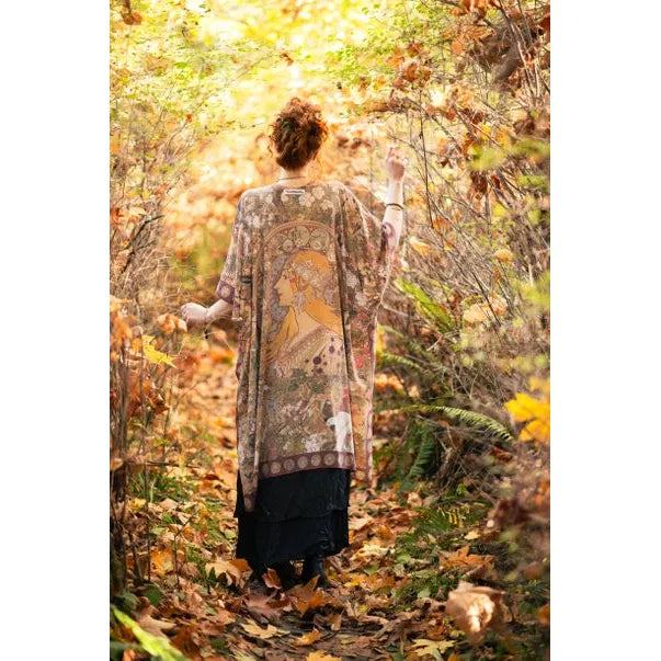 BOHEMIAN GODDESS STARDUSTER KIMONO | DREAM WEAVER-Scarves & Wraps-MARKET OF STARS-Coriander