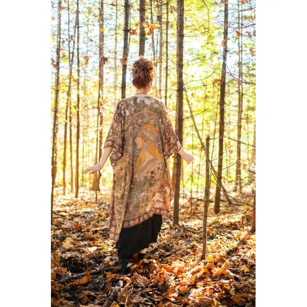 BOHEMIAN GODDESS STARDUSTER KIMONO | DREAM WEAVER-Scarves & Wraps-MARKET OF STARS-Coriander