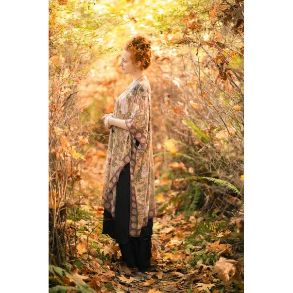 BOHEMIAN GODDESS STARDUSTER KIMONO | DREAM WEAVER-Scarves & Wraps-MARKET OF STARS-Coriander