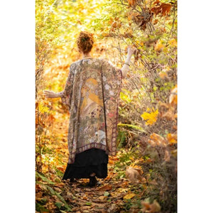 BOHEMIAN GODDESS STARDUSTER KIMONO | DREAM WEAVER-Scarves & Wraps-MARKET OF STARS-Coriander