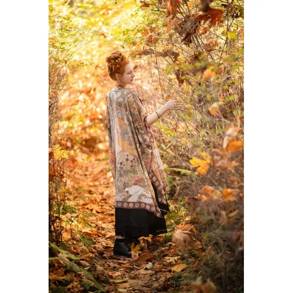 BOHEMIAN GODDESS STARDUSTER KIMONO | DREAM WEAVER-Scarves & Wraps-MARKET OF STARS-Coriander