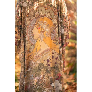BOHEMIAN GODDESS STARDUSTER KIMONO | DREAM WEAVER-Scarves & Wraps-MARKET OF STARS-Coriander