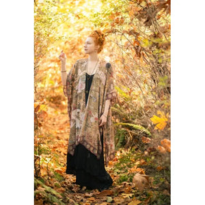 BOHEMIAN GODDESS STARDUSTER KIMONO | DREAM WEAVER-Scarves & Wraps-MARKET OF STARS-Coriander