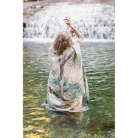 BOHO GODDESS STARDUSTER KIMONO | EARTH & SKY with TREES-Scarves & Wraps-MARKET OF STARS-Coriander