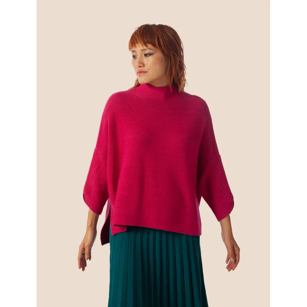 BOHO SWEATER-Jackets & Sweaters-KERISMA-ONE SIZE-FUSCHIA-Coriander