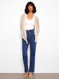 BOLERO SWEATER | LUREX DOLMAN SLEEVE-Jackets & Sweaters-CHARLIE B-Coriander