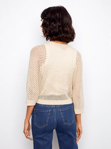BOLERO SWEATER | LUREX DOLMAN SLEEVE-Jackets & Sweaters-CHARLIE B-Coriander