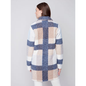 BOUCLÉ KNIT SHAKET COAT-Jackets & Sweaters-CHARLIE B-Coriander