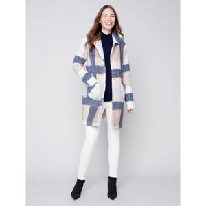 BOUCLÉ KNIT SHAKET COAT-Jackets & Sweaters-CHARLIE B-Coriander