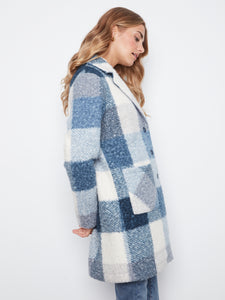 BOUCLE TAILORED COAT | PLAID-Jackets & Sweaters-CHARLIE B-Coriander