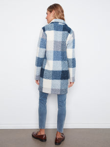 BOUCLE TAILORED COAT | PLAID-Jackets & Sweaters-CHARLIE B-Coriander