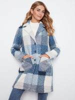 BOUCLE TAILORED COAT | PLAID-Jackets & Sweaters-CHARLIE B-SMALL-STORM-Coriander
