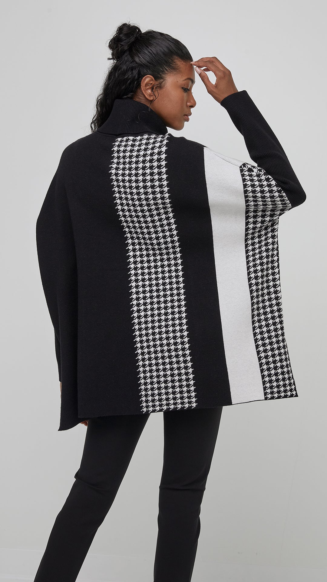 BOXY HOUNDSTOOTH SWEATER-Jackets & Sweaters-UCHUU-ONE-BLACK MILK-Coriander