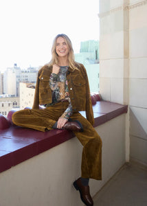 BOXY JACKET | HI-LOW: BRASS-Jackets & Sweaters-FRENCH DRESSING JEANS-Coriander