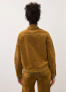 BOXY JACKET | HI-LOW: BRASS-Jackets & Sweaters-FRENCH DRESSING JEANS-Coriander