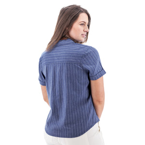 BREEZY POPOVER CAMP SHIRT-Top-AVENTURA-Coriander