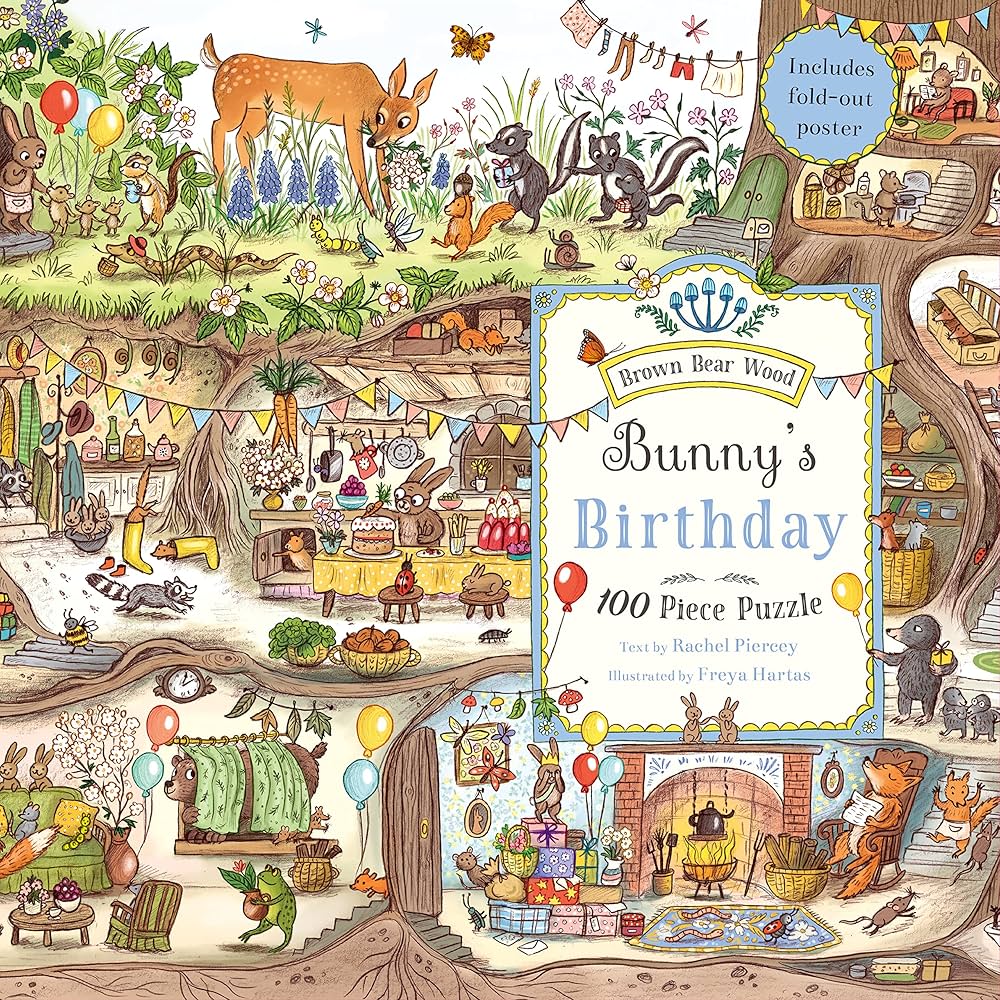 BUNNY'S BIRTHDAY PUZZLE 100 PC-Puzzle-HACHETTE BOOK GROUP-Coriander