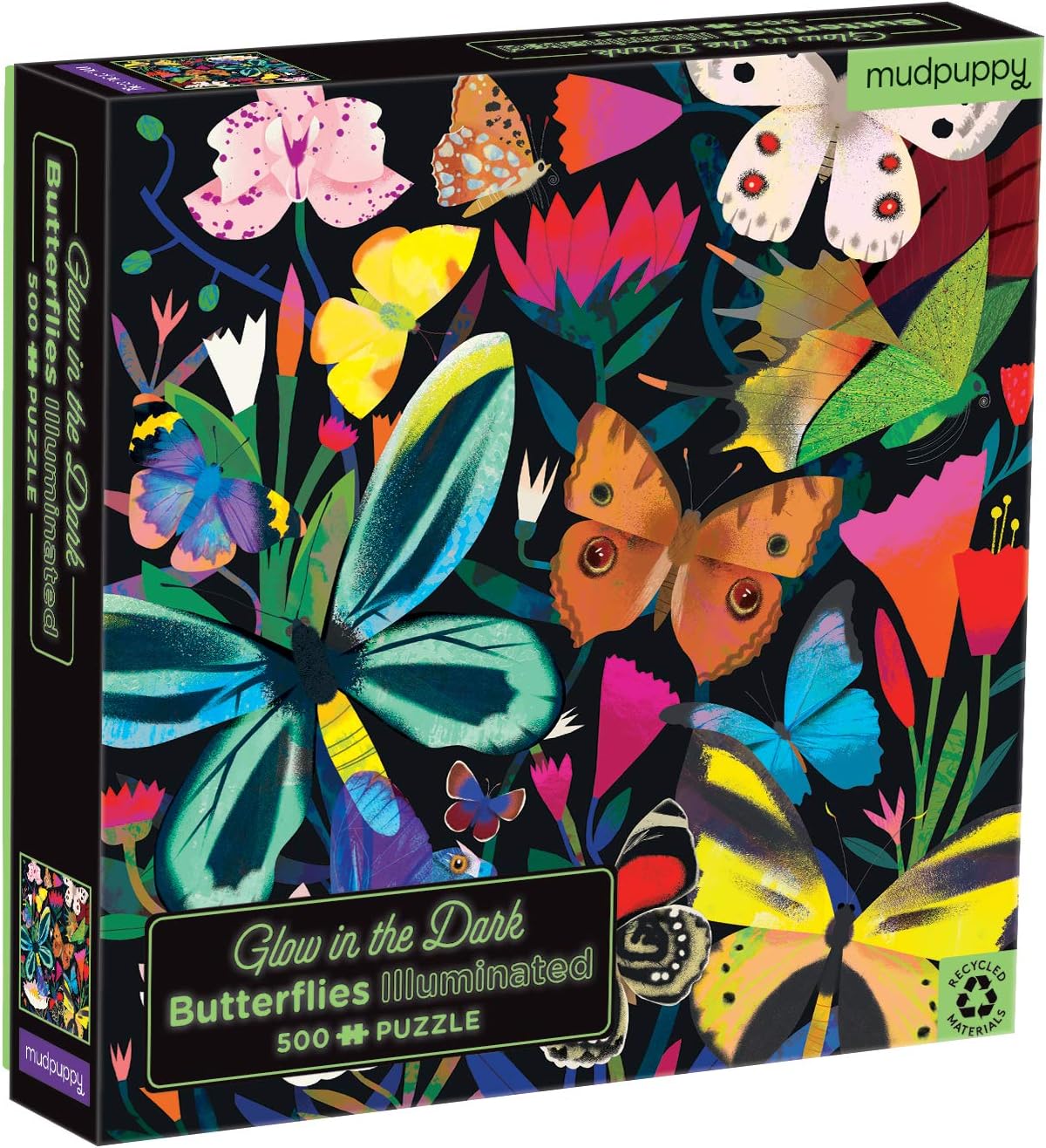 BUTTERFLIES ILLUMINATED 500 PIECE PUZZLE-Fun and Games-RAINCOAST-Coriander