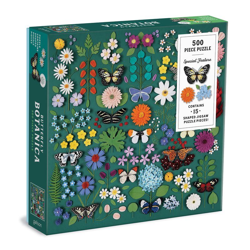 BUTTERFLY BOTANICA PUZZLE | 500 PIECE-Fun and Games-RAINCOAST-Coriander