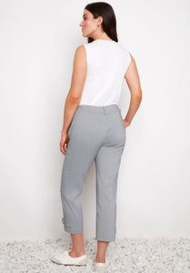 BUTTON-TAB CROPPED PANT | STRIPE TECHNO-Bottoms-UP!-Coriander
