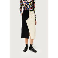 B&W CORDUROY MIDI SKIRT-Bottoms-COMPANIA FANTASTICA-SMALL-WHITE-BLACK-Coriander