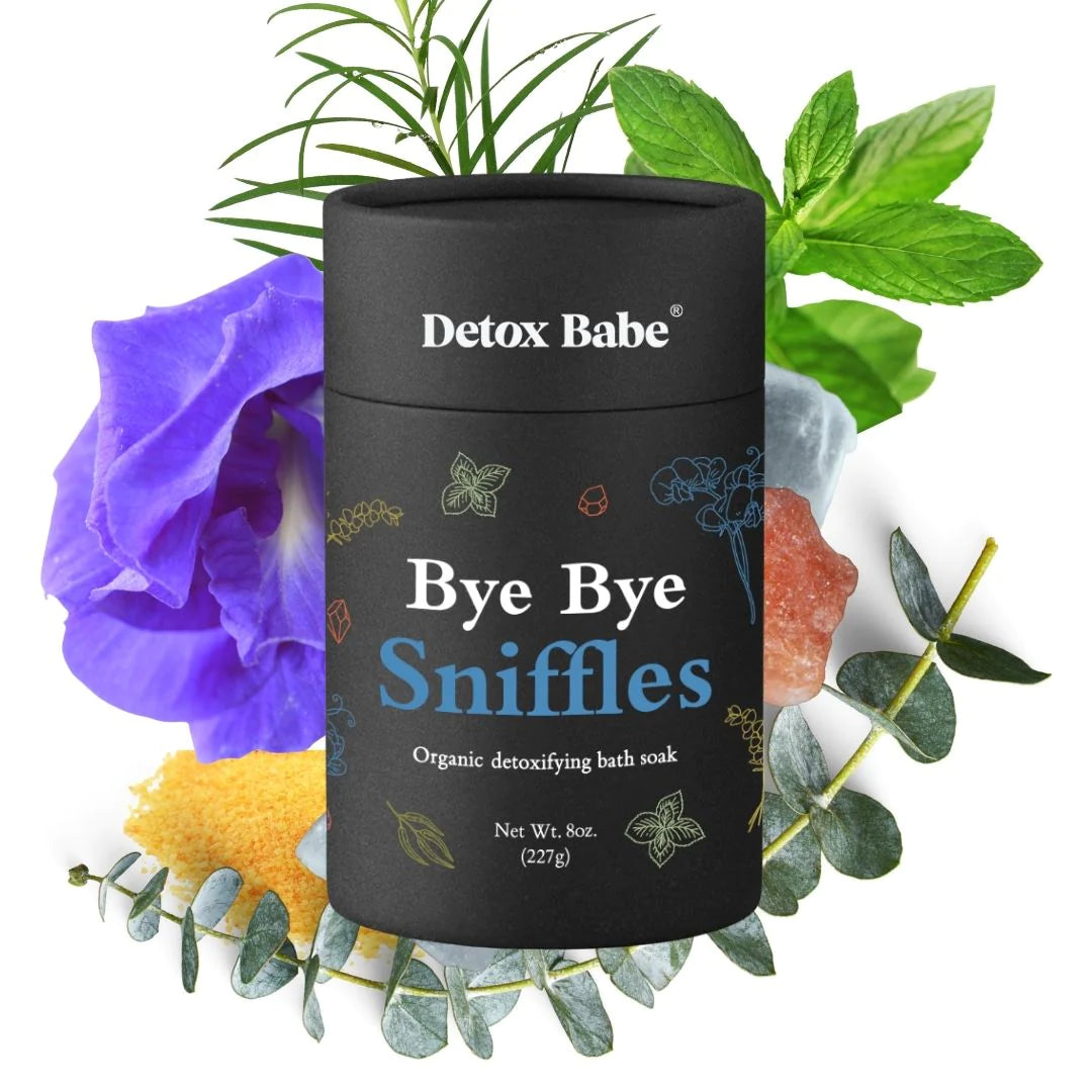 BYE BYE SNIFFLES DETOX ORGANIC BATH SALT SOAK - 8OZ-Self Care-DETOX BABE-Coriander