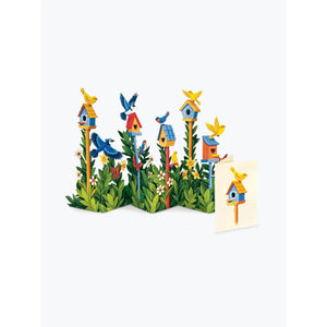 GREETING CARD | MINI BIRDHOUSE GARDEN-Books & Stationery-FRESH CUT PAPER-Coriander