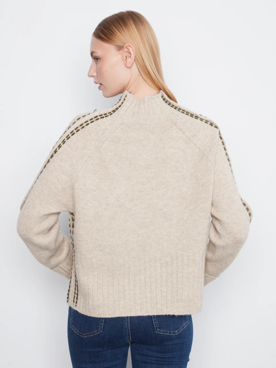 L/S PULLOVER SWEATER | RAGLAN SLEEVE MOCK NECK