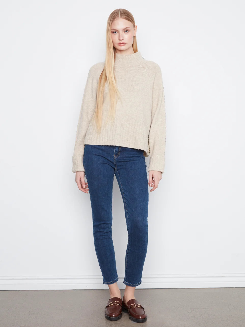 L/S PULLOVER SWEATER | RAGLAN SLEEVE MOCK NECK