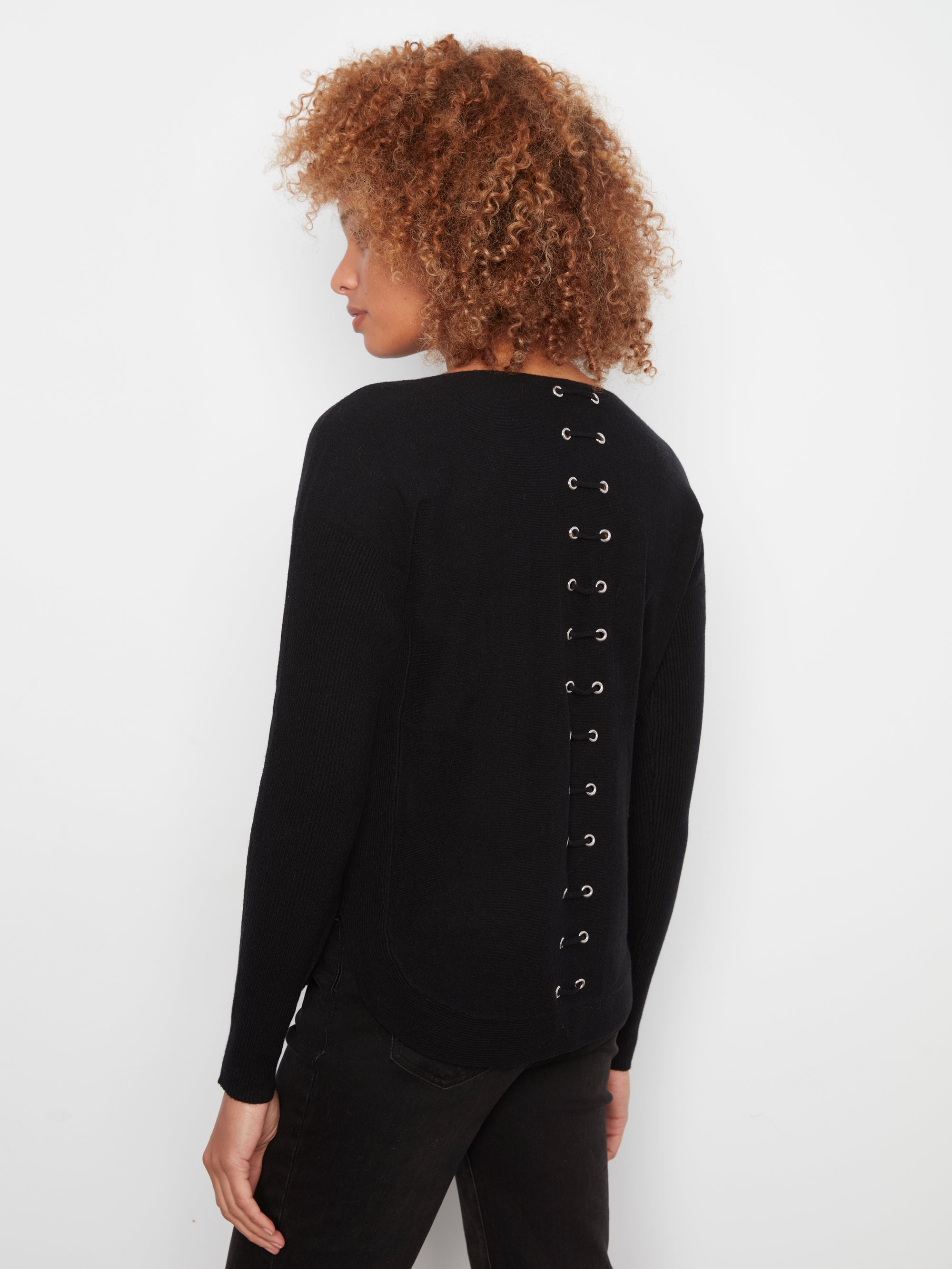 PULLOVER SWEATER | BOATNECK EYELET